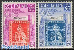 Toscane stamp centenary 2v