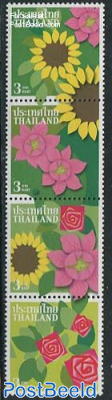 Personal stamps, flowers 4v