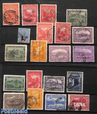 Lot stamps Tasmania */o