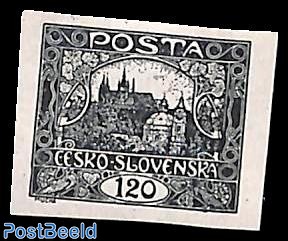 120h, greyblack, imperforated, stamp out of set