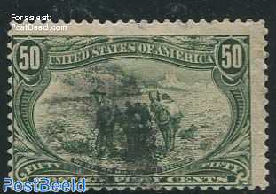 50c Olive-green, used