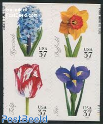 Flowers 2x4v from booklet double sided