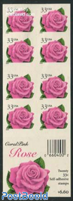 Pink rose double sided booklet