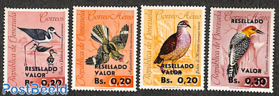 Birds, Resellado overprints 4v