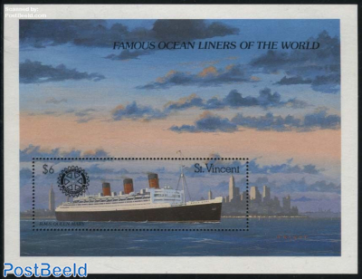 H.M.S. Queen Mary, Rotary overprint s/s