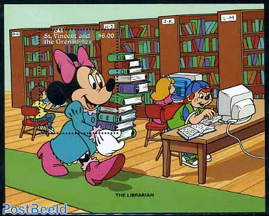 Minnie with books s/s