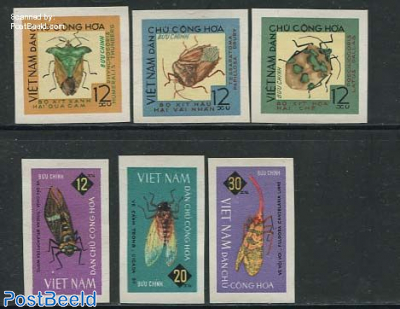 Insects 6v, imperforated