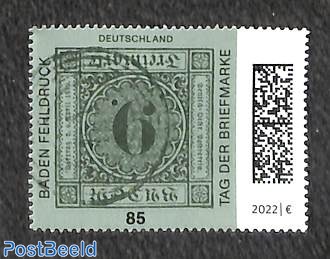 Stamp day, Baden  error stamp 1v