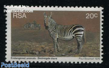 20c, Zebra, Stamp out of set