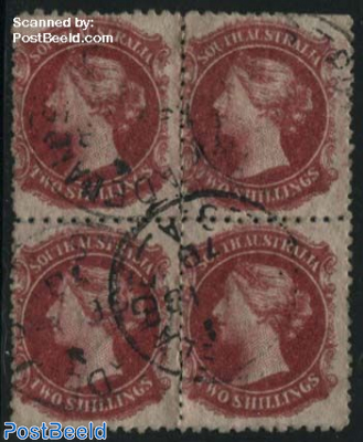 2Sh, Block of 4 stamps [+], used
