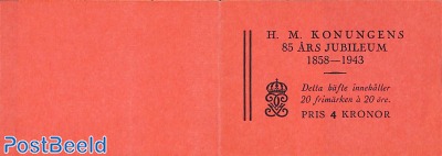 King Gustav V 85th anniversary, booklet