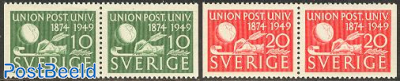 75 years UPU 2 booklet pairs