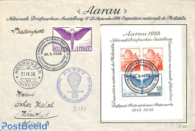 Envelope from Aarau to Zurich. See marks