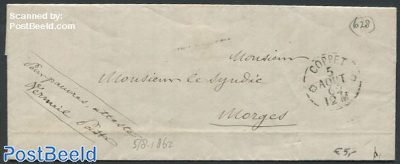 Folding letter to Morges