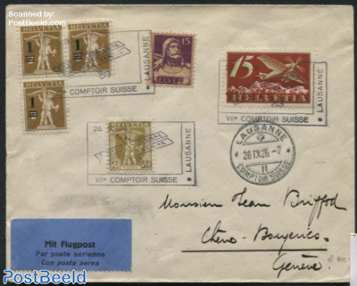 Airmail letter Laussanne-Geneva