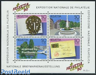 GENEVE 90 stamp exposition s/s
