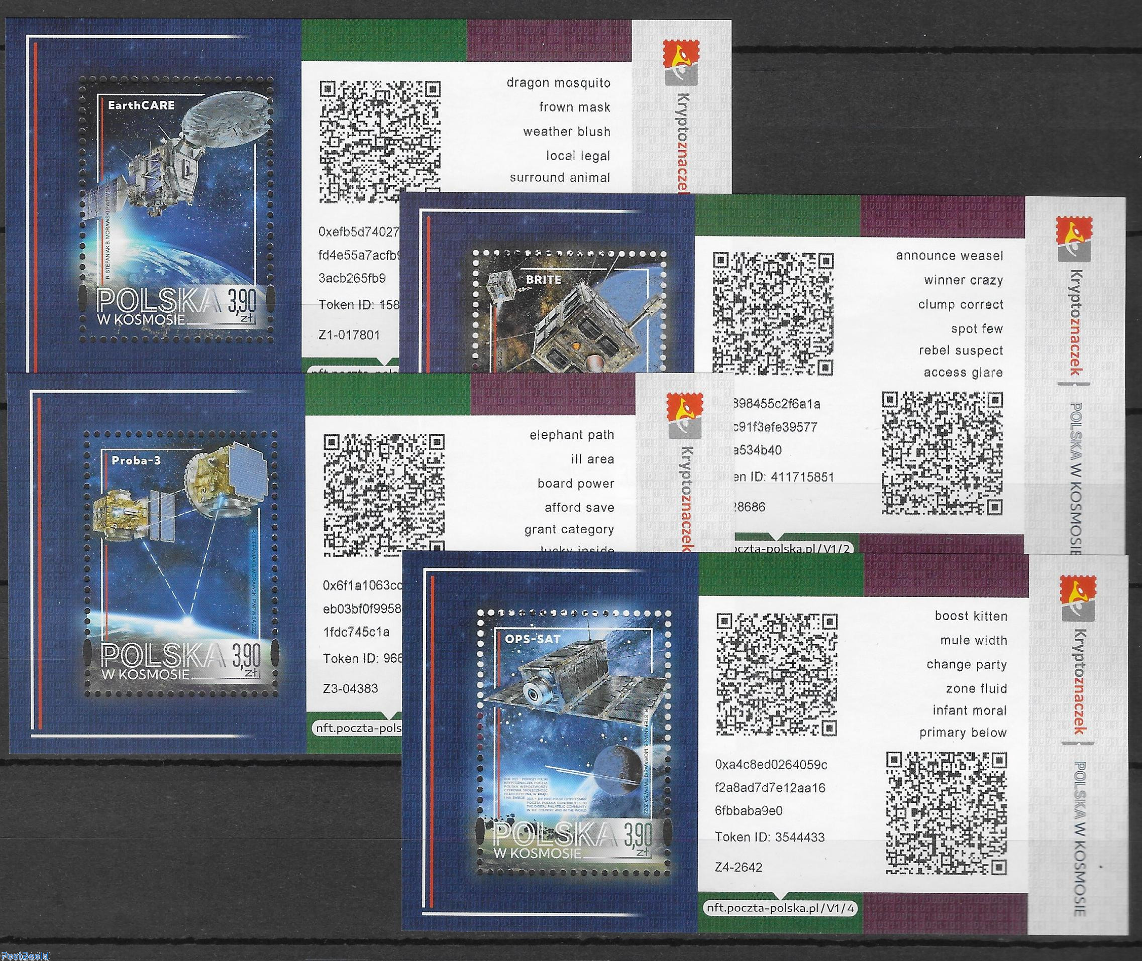Briefmarke 2023, Polen Complete set of 4 Crypto stamps = 4 m/s, 2023 -  Briefmarken sammeln - PostBeeld.de - Online Briefmarken kaufen - Sammeln