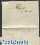 Folding letter from Rotterdam to Schiedam, sea Rotterdam mark