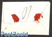 folded letter from Meppel to schiedam (with Meppel mark) AANGETEKEND